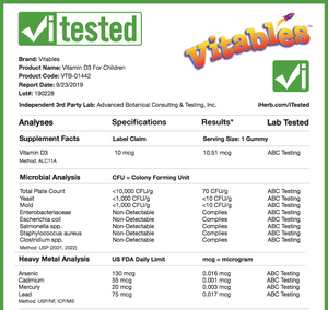 Vitables Gummy Vitamin D3