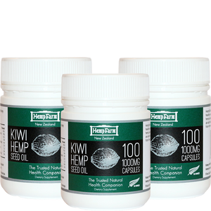 Hemp Farm Kiwi Hemp Seed Oil Capsules (3-Pack)